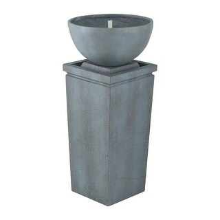 A&B Home Outdoor Zen Bowl Fountain - Green