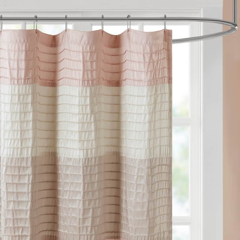 Madison Park Amherst Faux Silk Shower Curtain