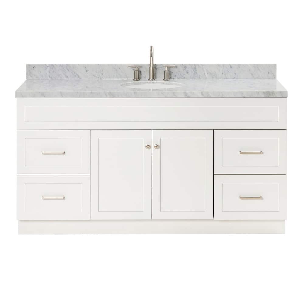 Ariel F067SCWOVO Hamlet 66" Free Standing Single Basin Vanity Set with