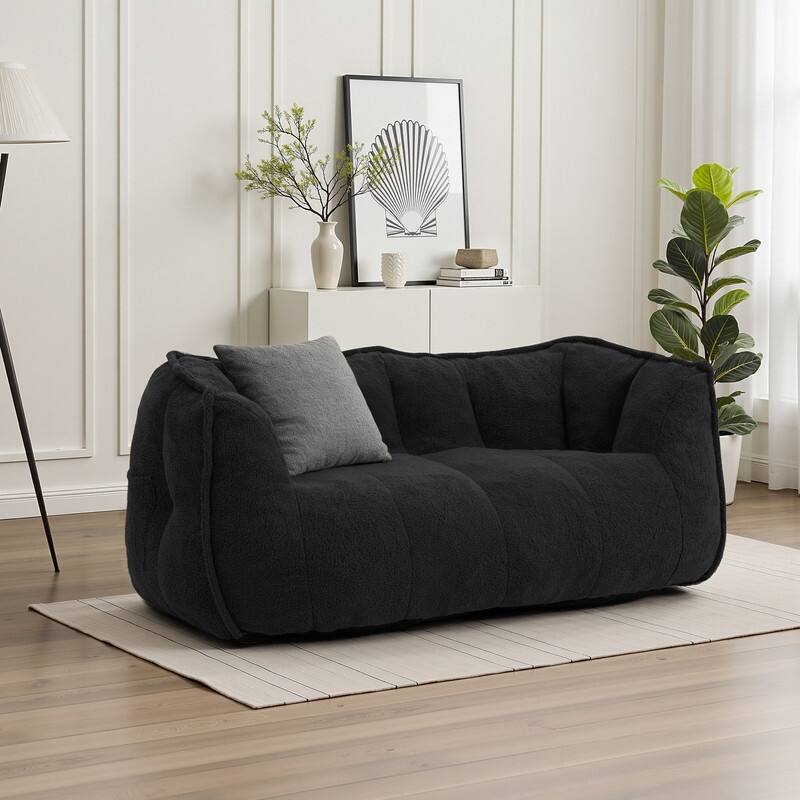 Teddy Fleece 2-Person Bean Bag Sofa