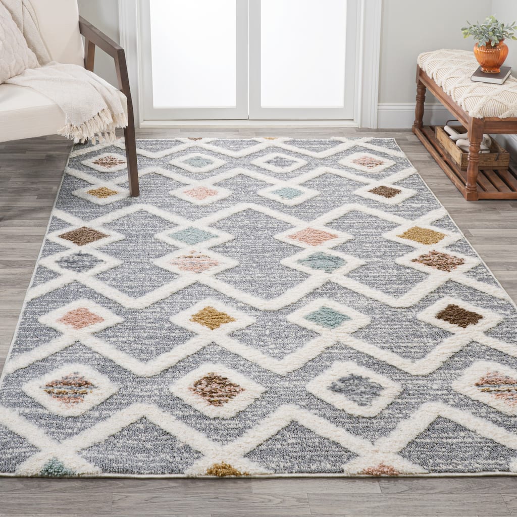 JONATHAN Y Pia Tropical Leaves Area Rug