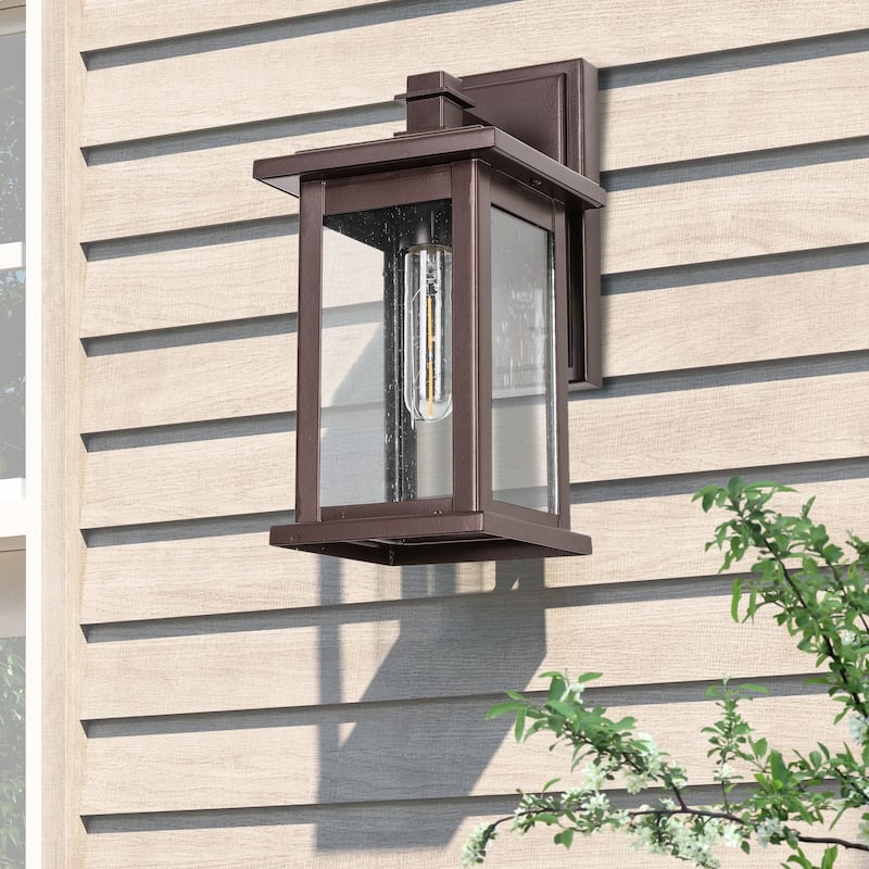 Brown Outdoor Oil Rubbed Bronze Wall Lamp Without Bulb Set of 2