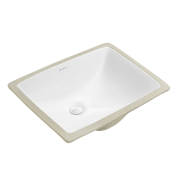 Swiss Madison SM-UM624 Plaisir 18-1/2" Rectangular Undermount Ceramic Bathroom Sink with Overflow - White