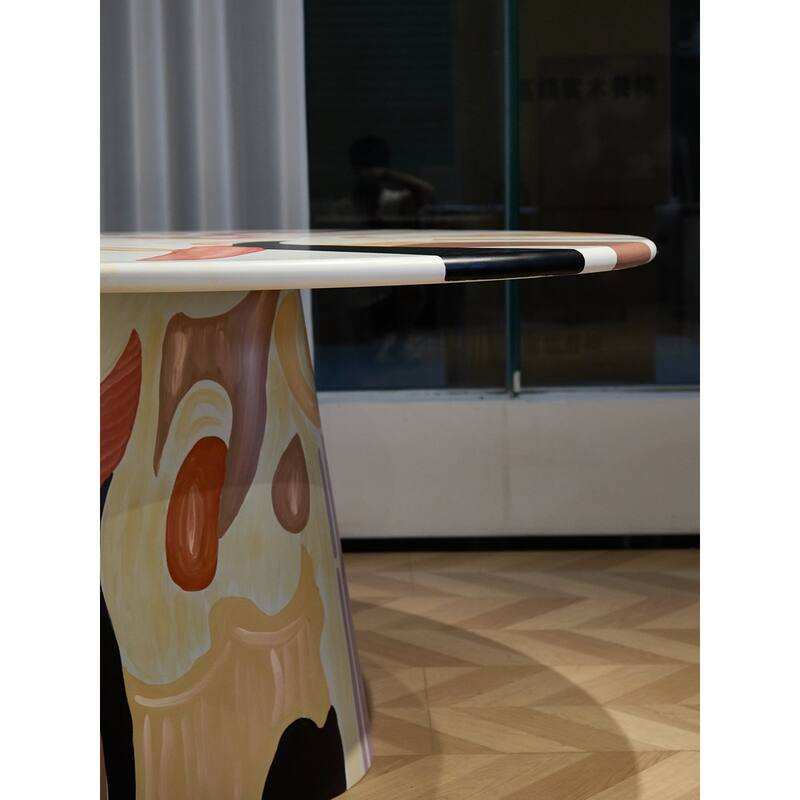 Hand-painted Artistic 47'' Round Dining Table