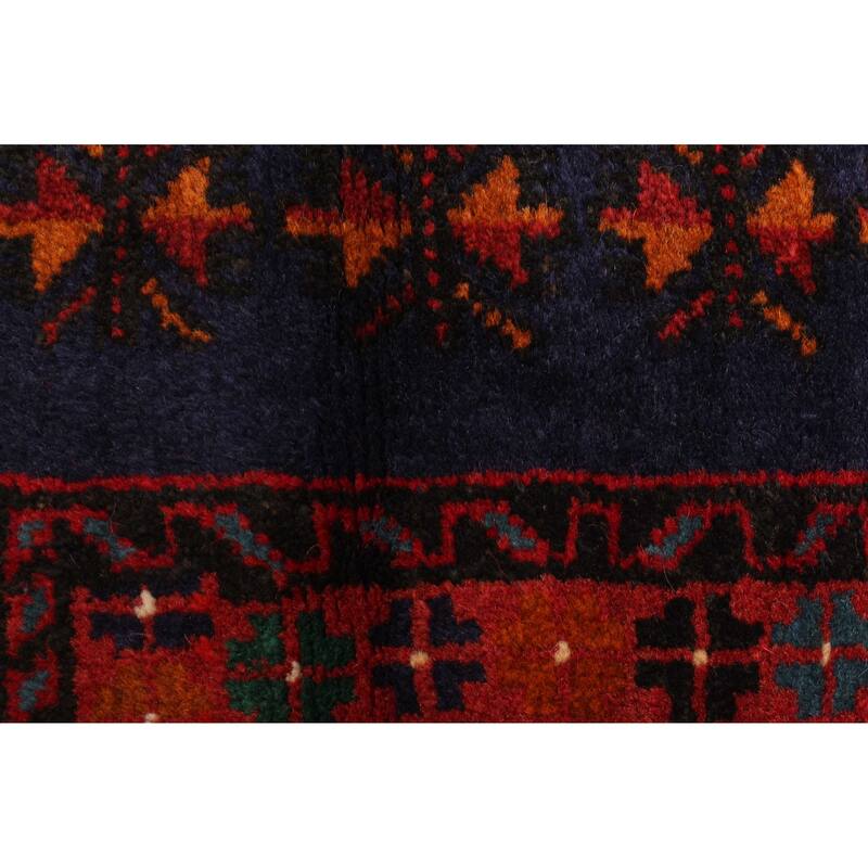 ECARPETGALLERY Hand-knotted Teimani Navy Wool Rug - 2'8 x 4'5
