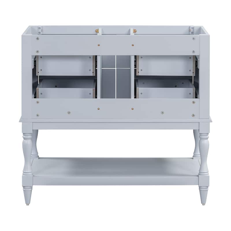 Bathroom Vanity Cabinet Free Standing Vanity Set with 4 Drawers