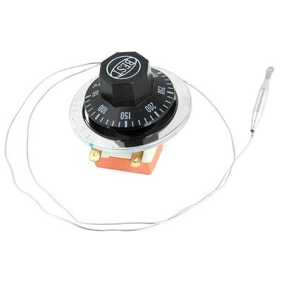 Round Dial 50 to 300 Celsius Deep Fryer Temperature Controller AC 250V - Blue, Black, Coral Color - 56 x 68mm/ 2.2" x 2.7" (D*H)