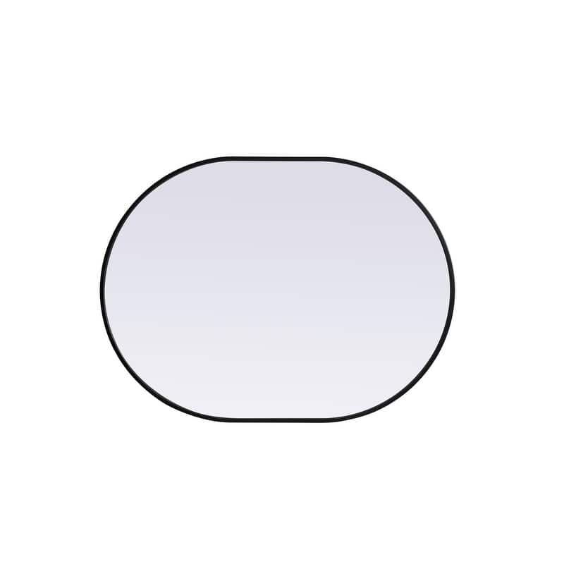 Indigo Home Metal Frame Oval Mirror 30x40 Inch