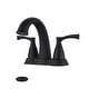 preview thumbnail 8 of 10, BATHLET Widespread Bathroom Sink Faucet with Metal Pop Up Drain Assembly Matte Black