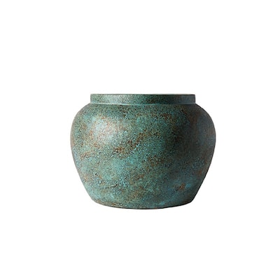 Terracotta Standing Jar Vase - 15.75" - Turquoise Blue