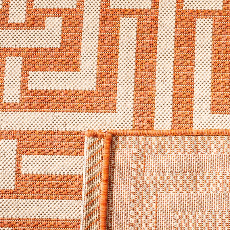 SAFAVIEH Courtyard Ginger Indoor/ Outdoor Waterproof Patio Backyard Rug