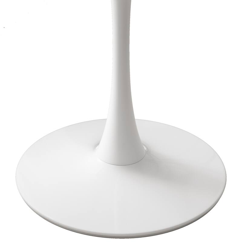 Modern Round Dining Table End Table Leisure Coffee Table with Metal Base
