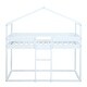 preview thumbnail 5 of 7, White Twin over Twin Wood Bunk Bed with Tent & Under Bed Space