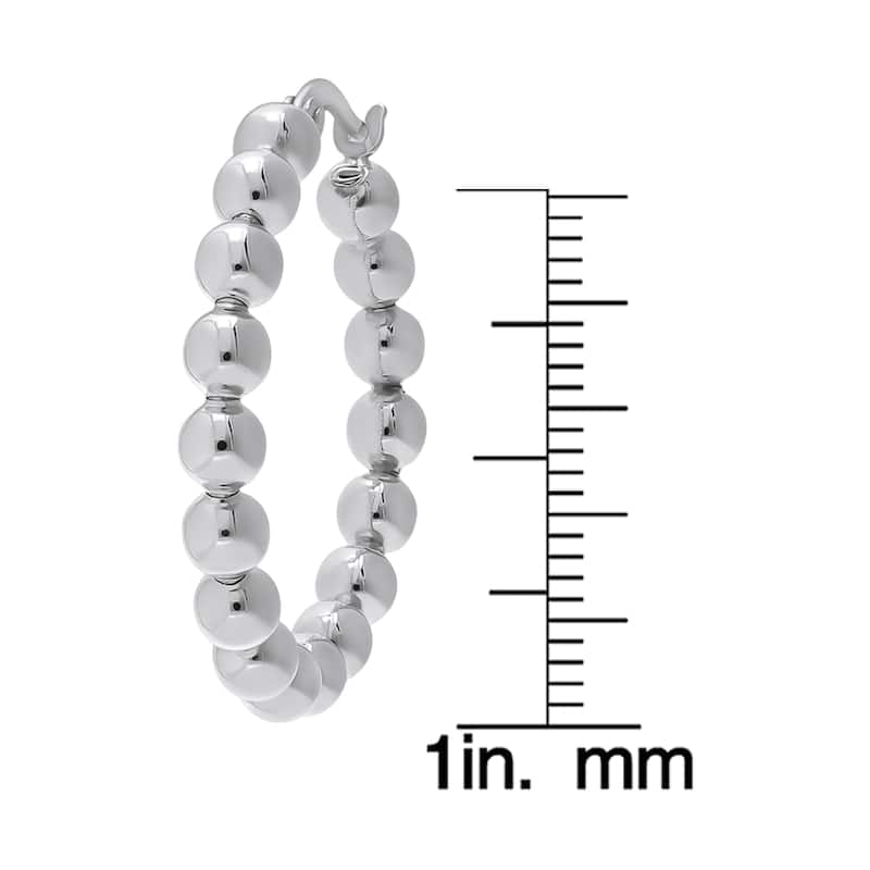Victoria Townsend .925 Sterling Silver Bubble Hoop Earring