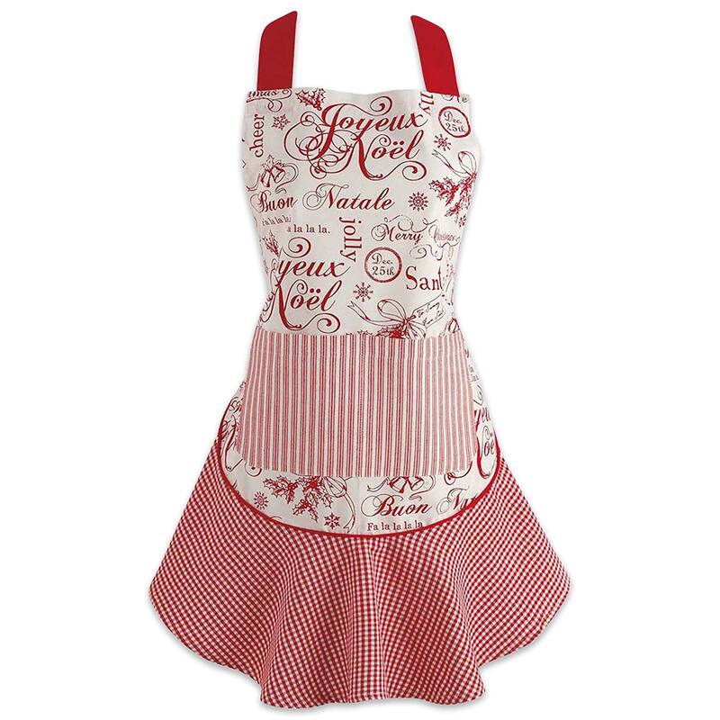 Chistmas Kitchen Apron with Pocket and Extra Long Ties