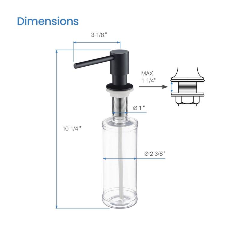 Kitchen Lead Free Solid Brass Construction Soap Dispenser