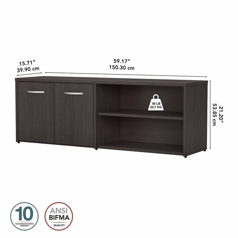 Studio C Low Storage Cabinet with Doors by Bush Business Furniture