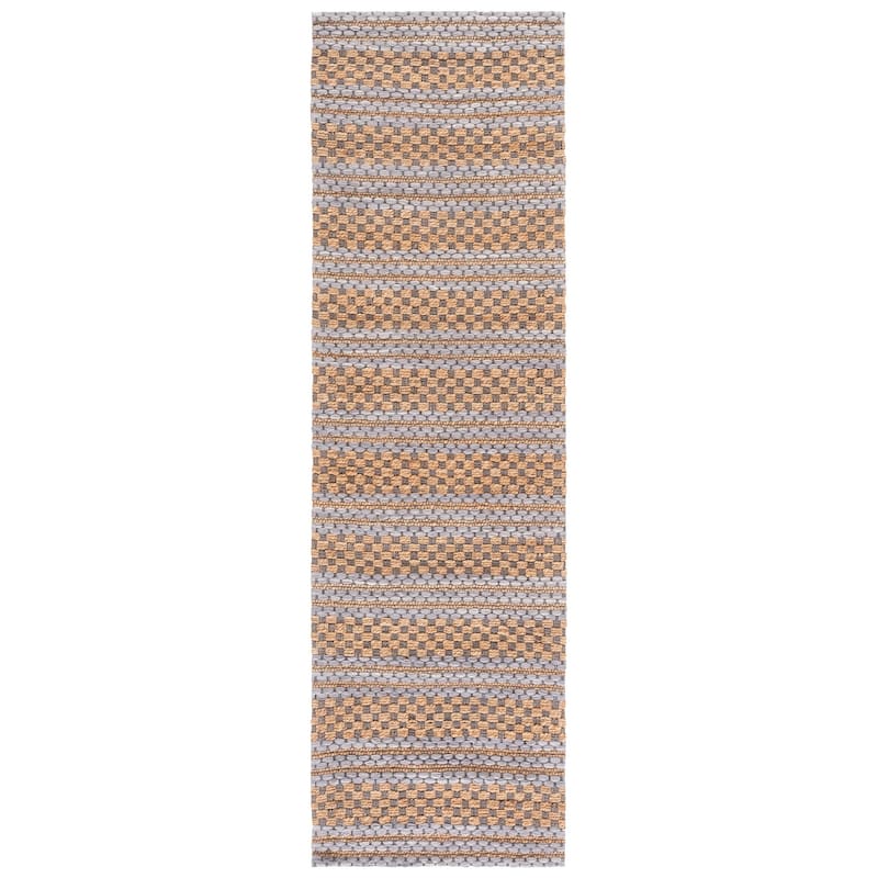 Martha Stewart by SAFAVIEH Handmade Tulia Jute Rug - 2'3" x 8' Runner - Natural/Grey