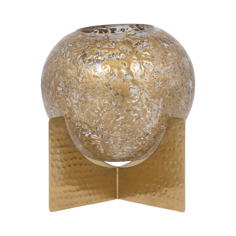 Sagebrook Home Elegance Iron and Glass Candle Holder - Enhance Your Decor