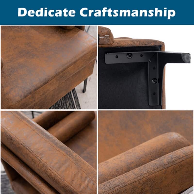 26.8'' W Microfiber Cozy Rustic Accent Chair