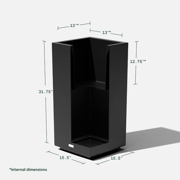 dimension image slide 3 of 6, Block Series Pedestal Planter
