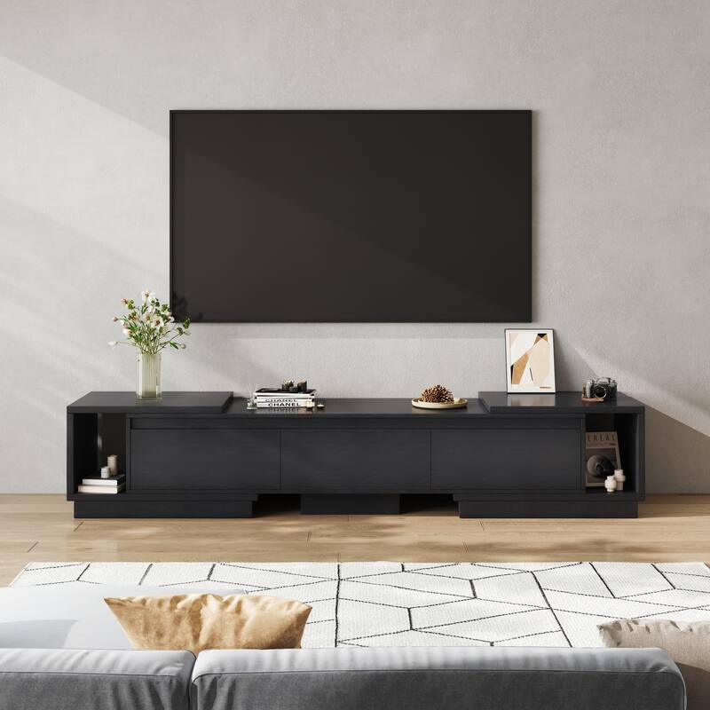 Extendable 102-Inch Modern TV Stand Media Console with 3 Drawers
