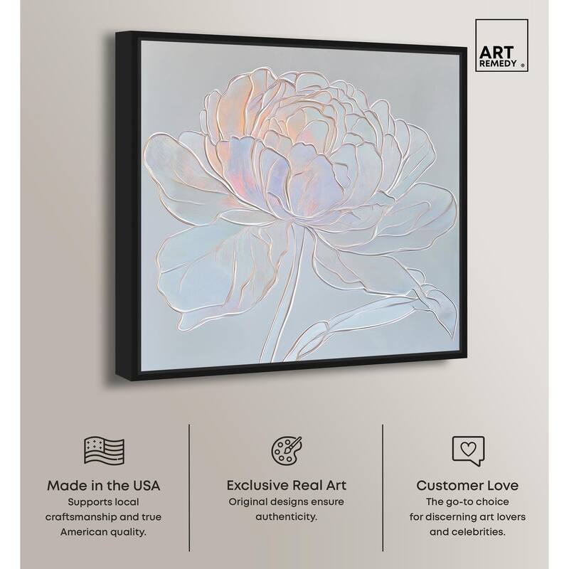 Embossed Flower I Canvas by Art Remedy