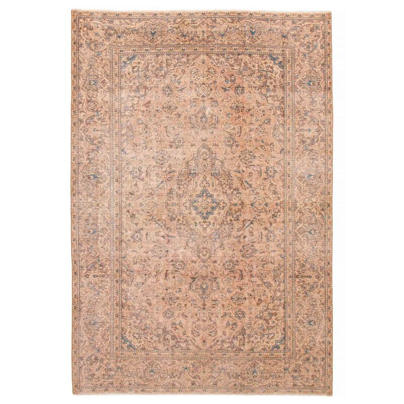 ECARPETGALLERY Hand-knotted Antalya Vintage Copper Wool Rug - 7'7 x 11'3 - Copper - 7'7 x 11'3