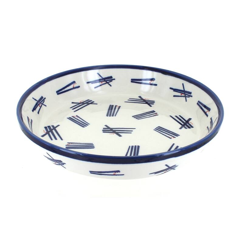 Blue Rose Polish Pottery 879 Zaklady Pie Plate - Zoe