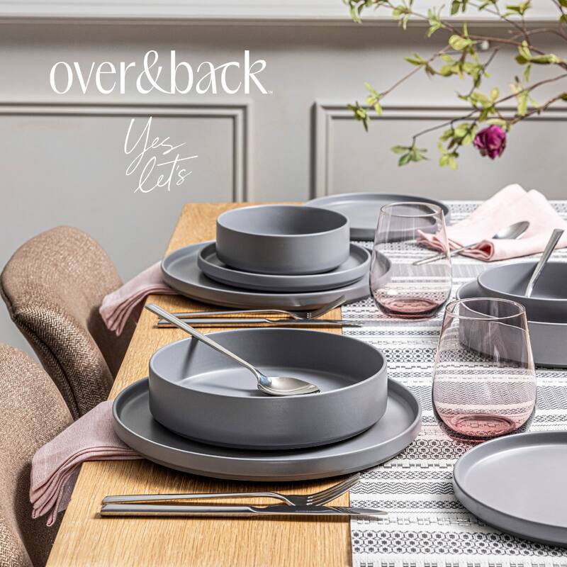 over&back Stackable Semi-Matte Stoneware Dinnerware