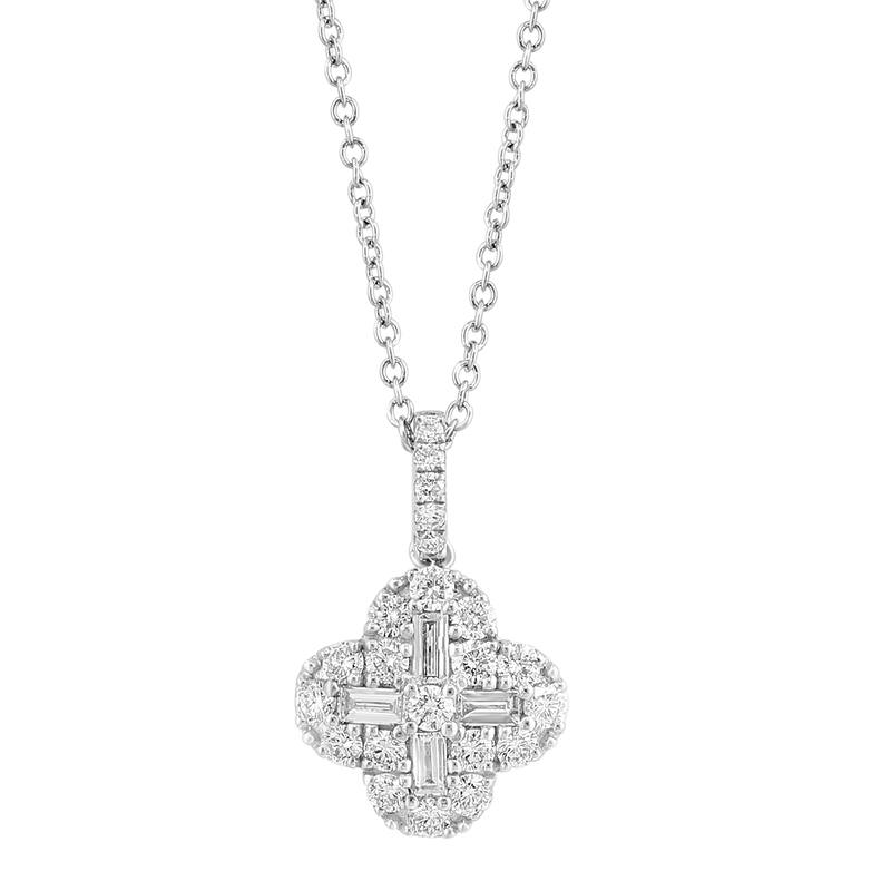 Effy Women's 14K White Gold Diamond Pendant Necklace