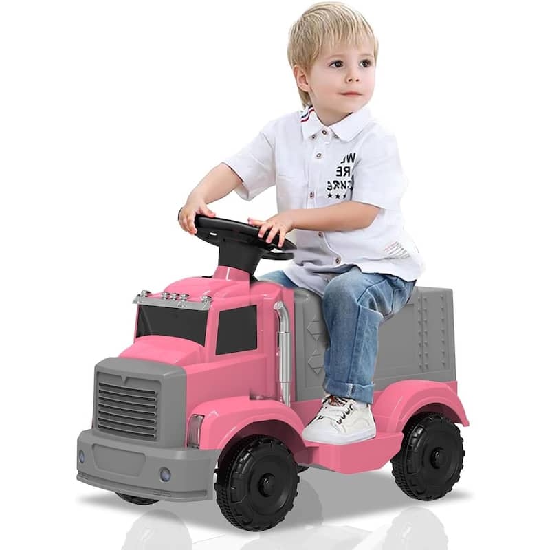 EROMMY 12V Ride-On Fire Truck for Kids with Music, Lights & Dual Motors