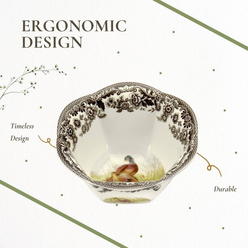 Spode Woodland 6 in Nut Bowl Assorted Animal - 6 Inch