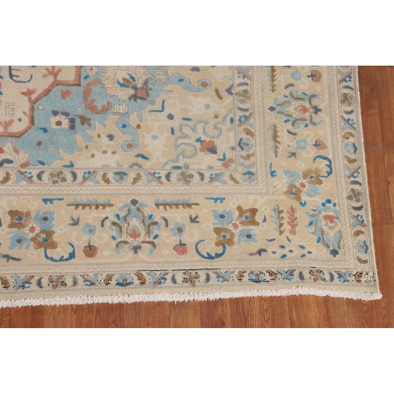Tabriz Persian Vintage Area Rug Hand-Knotted Oriental Wool Carpet - 8'1" x 11'3"