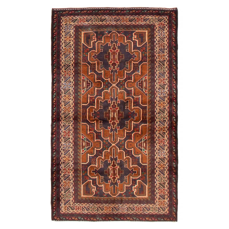 Teimani Brown Rug 3'8" x 6'7" - 3'8 x 6'7 - Brown - 3'8 x 6'7