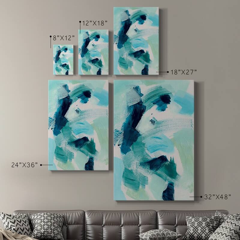 Teal Composition I Premium Gallery Wrapped Canvas - Ready to Hang