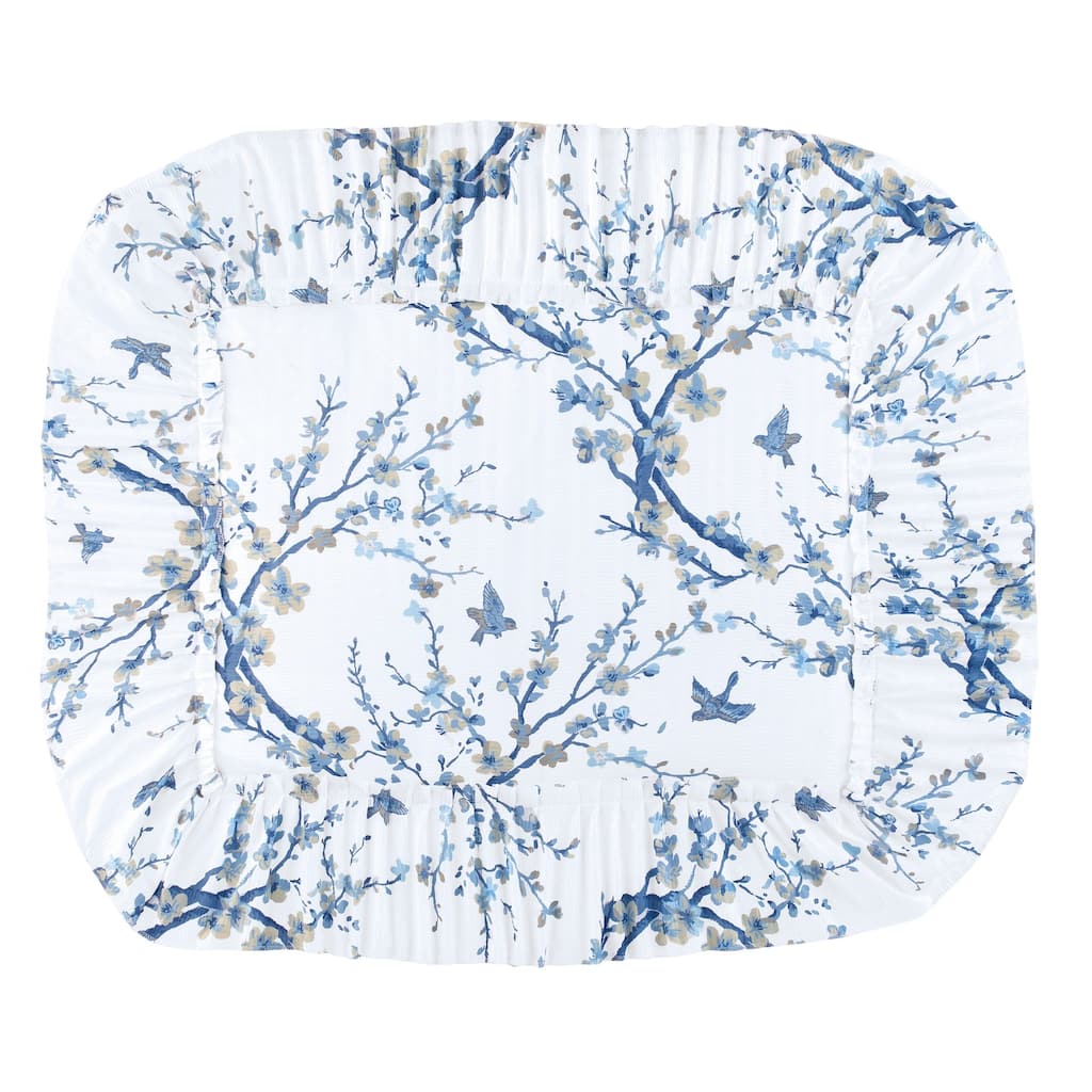 Audrey Blossoms Plissé Ruffled Edge Pillow Sham