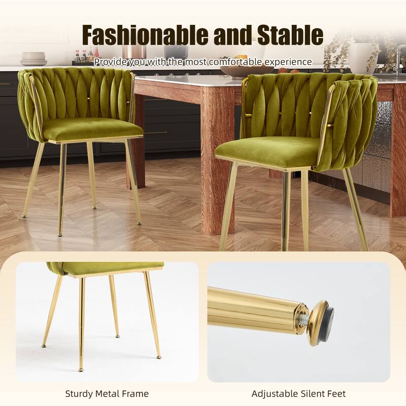 Makeup Chair, Home Backrest Light Luxury Dining Chair, Balcony Table Edge Chair (set of 2)