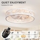 preview thumbnail 126 of 191, 16.5"/18.5"/20"/23.6"/24"/28" Vintage Distressed White Low Profile Caged Ceiling Fan with Light and Remote (7/6/5/3-Blade)