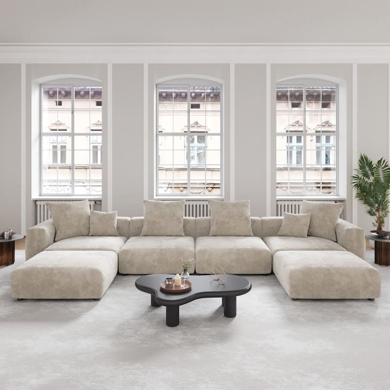 181" Corduroy Modular Sofa