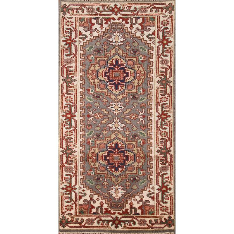 Gray Heriz-Serapi Oriental Accent Rug Wool Carpet - 2'6"x 5'11"