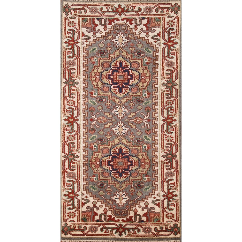 Gray Heriz-Serapi Oriental Accent Rug Wool Carpet - 2'6"x 5'11"