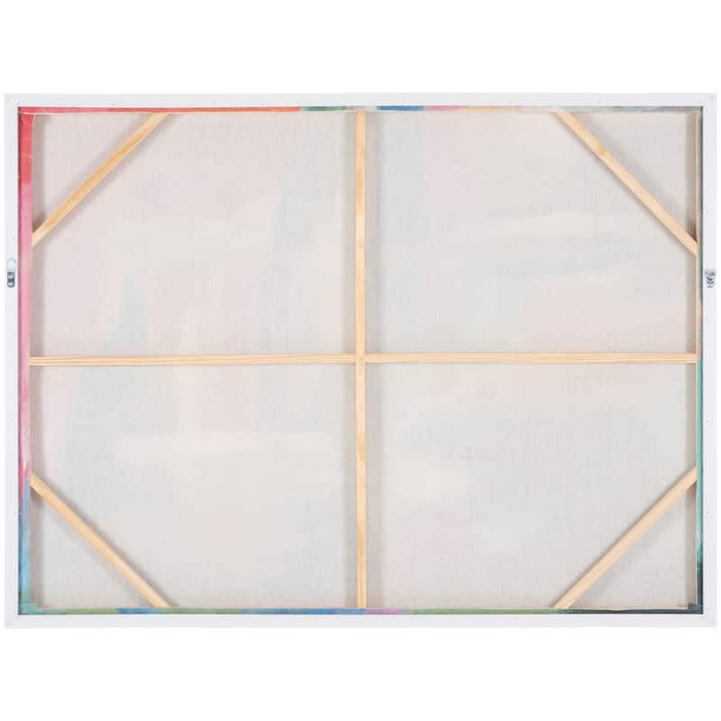 SAFAVIEH Hisami Stroke Of Genius 48 x 36 Framed Linen Canvas Wall Art - 46.9 In. W x 0.03 In. D x 34.9 In. H