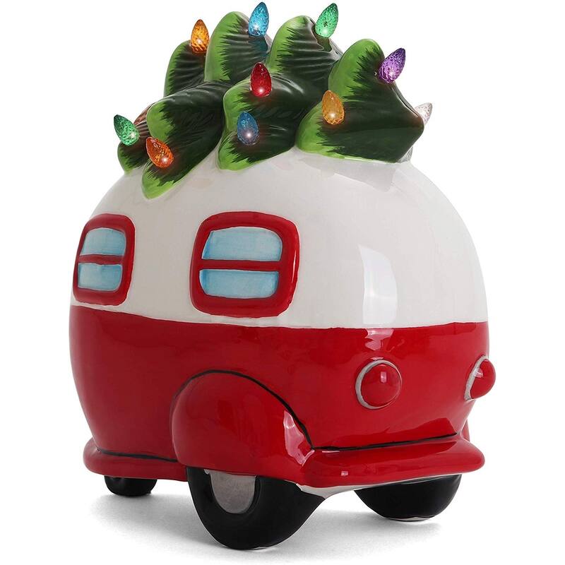 Ceramic Christmas Decor with Christmas Tree Lights