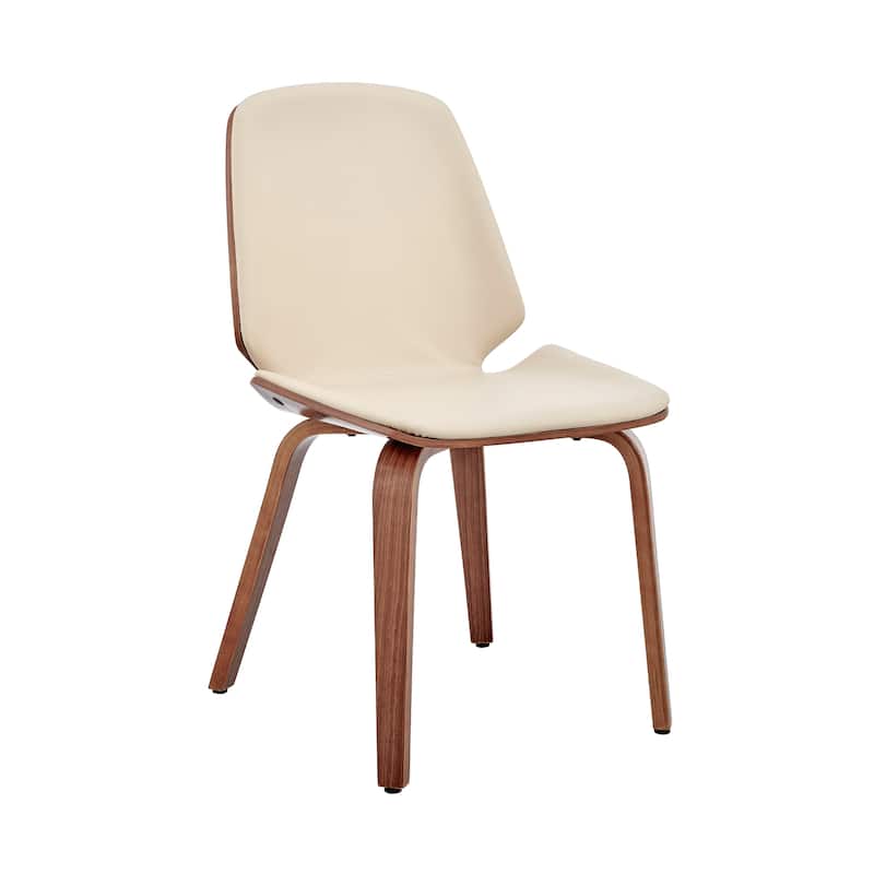 Brinley Walnut or Black Wood Upholstered Dining Chair