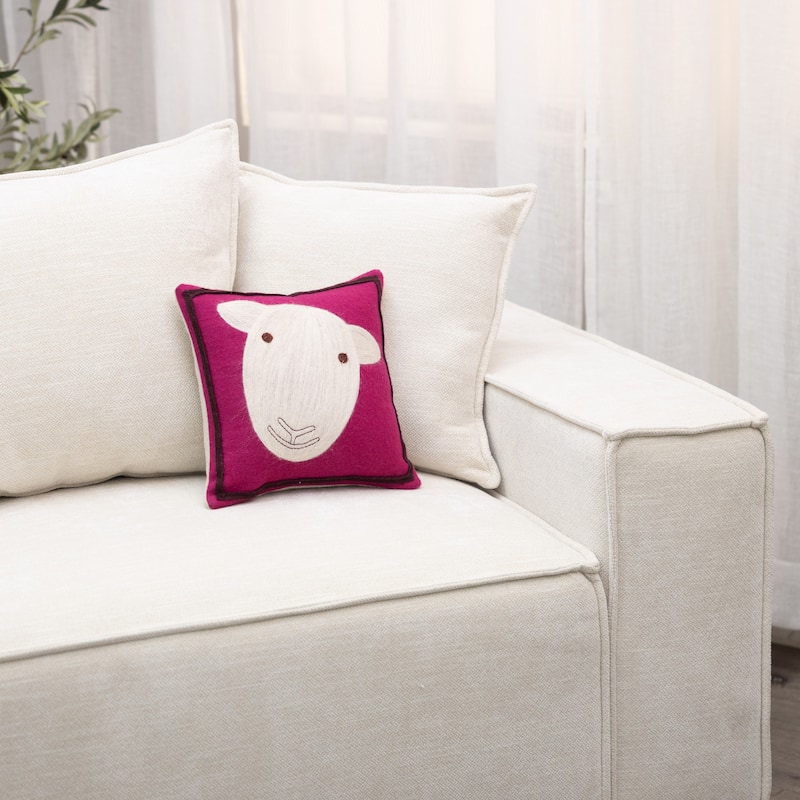 Purple Sheep Decorative Pillow