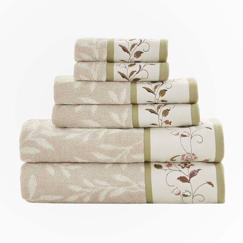 Cotton Jacquard 6 Piece Towel Set