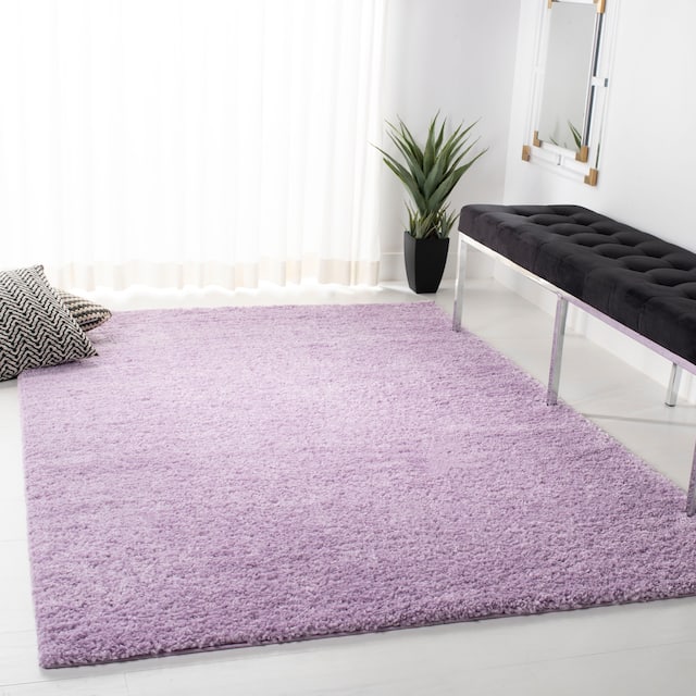 SAFAVIEH August Shag Solid 1.2-inch Thick Area Rug - 10' x 14' - Lilac