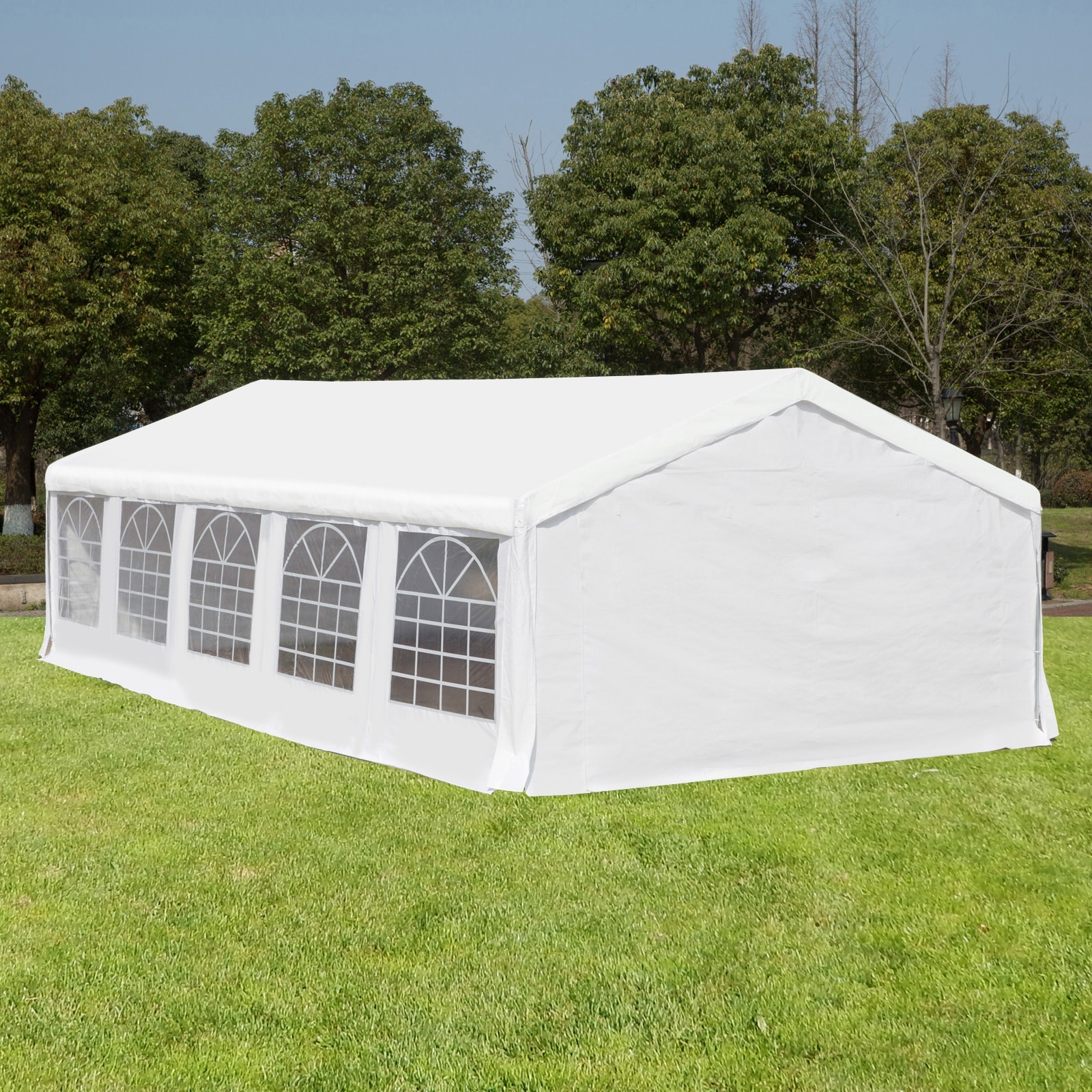 Outsunny 32 x 16 Heavy Duty Carport Canopy Wedding Tent