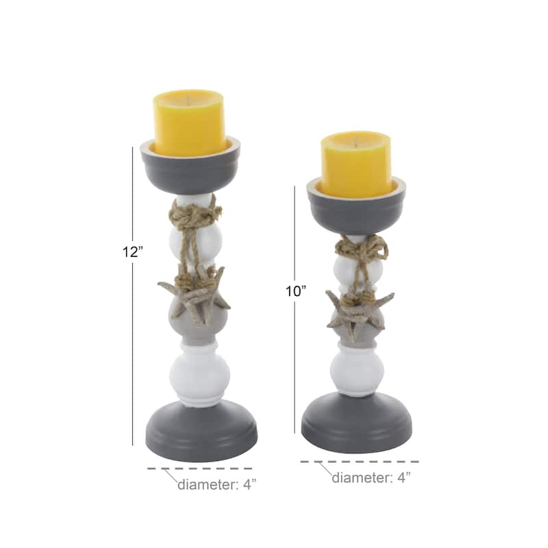 Wooden Candle Holder - Set of 2 - Roche River Decor